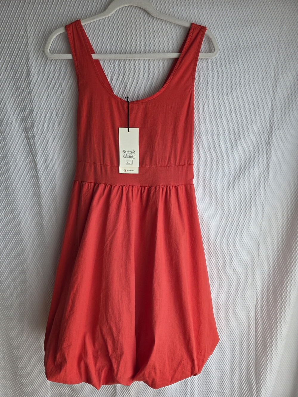 La Piccola Creativa Red Balloon Hem Tank Mini Dress NWT Size M